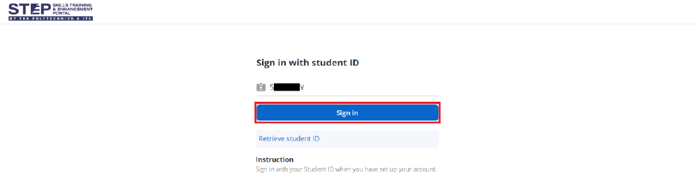 Enter your student ID.