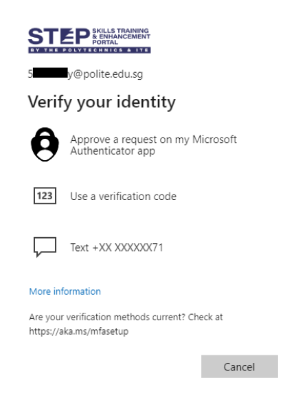 Verify your identity.