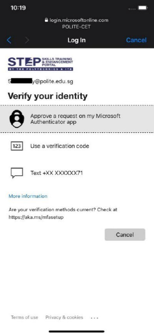 Verify your identity.